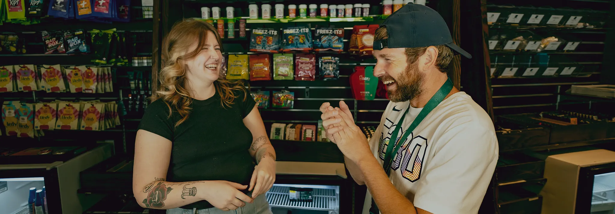 Medicine Man budtenders behind the dispensary counter